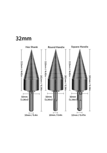 Pazly 4 Parça Yüksek Performanslı Odun Bölme Matkap Ucu Seti - Kolay Kullanım, Hızlı Ayrım