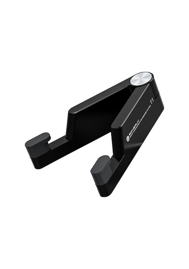 V Şeklinde Alüminyum Alaşımlı Telefon Standı Katlanabilir Mini Taşınabilir Masaüstü Tutucu Siyah Siyah