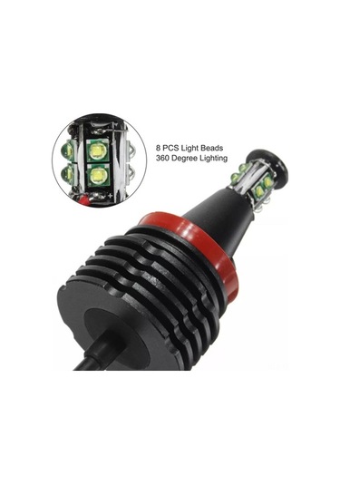 Moly Bmw E90/e92/e70/x5/x6 İçin 80w Led Melek Gözü H8 Ampulü, 6000k Beyaz, Ip67 Su Geçirmez, 500.000 Saat Ömür Beyaz