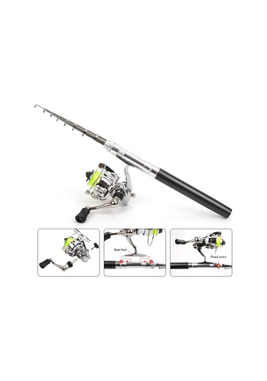 Neevoyu 39cm Cep Balık Olta Seti - Paslanmaz Çelik, Otomatik Sarımlı, Tatlı Ve Tuzlu Su İçin