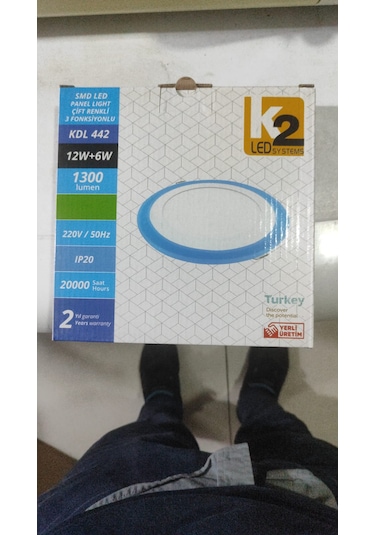 K2 Marka / 12w+6w / Çift Renkli Smd Led / Üç Fonksiyonlu /1300 Lümen 1