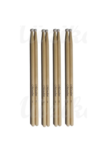 Mendini Baget Plastik Uçlu 4 Çift - Davul - Bateri Bageti Drumsticks 5a Pürüzsüz Yüzey