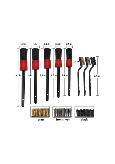 Yaozixa 40 Parçalı Elektrikli Matkap Fırçası İç Klima Çıkışı Temizleme Fırçası Araba Lastiği Temizleme Araba Yıkama Fırçası Cila