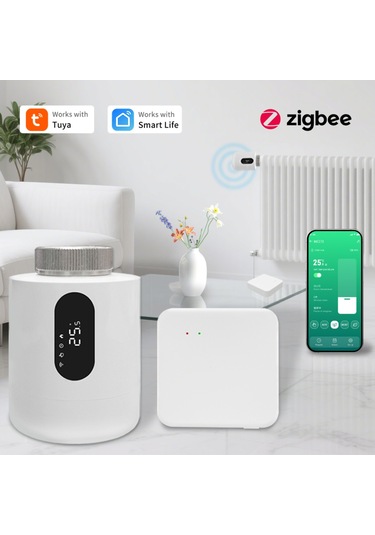 Yifomall Me173 Zigbee Akıllı Radyatör Termostati - Uzak Kumanda, Penceresi Açık Algılama, Donma Koruması, Ekonomi Modu Gateway Ve Pil Dahil Değil