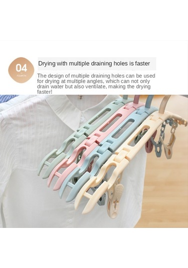 Homyl Seyahat Katlanır Elbise Askısı Kaymaz İç Yeşil Yeşil