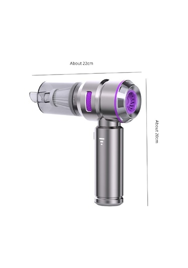 Hl-135 16000pa Güçlü Portatif 3 Kademeli Tabilir Vakumlu Kablosuz Üflemeli Mini Araç Süpürgesi