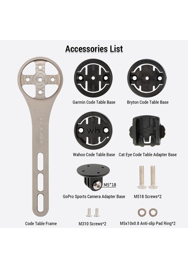 Gub Bisiklet Bilgisayar Uzatma Braketi Çok Fonksiyonlu Gri