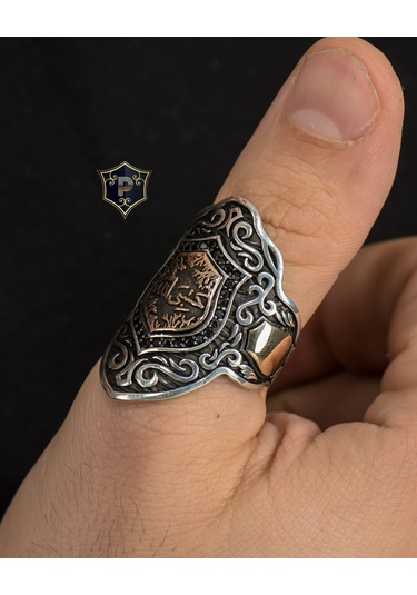 Prestij Gümüş Hasbiyallah Allah Bana Yeter Arapça Yazlı Zihgir Erkek Yüzüğü