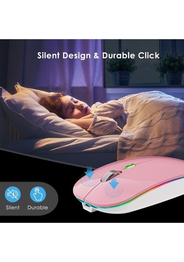 Flybuy 2.4 G Kablosuz Rgb Jiggler Fare, Çift Modlu Bluetooth Diğer