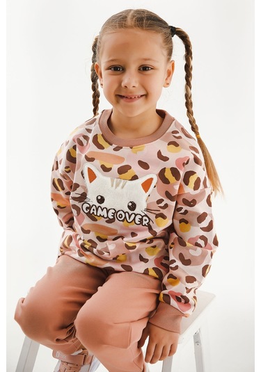 Rolypoly Gameover Pudra Kız Çocuk Eşofman Takım 5274-30040 Pudra