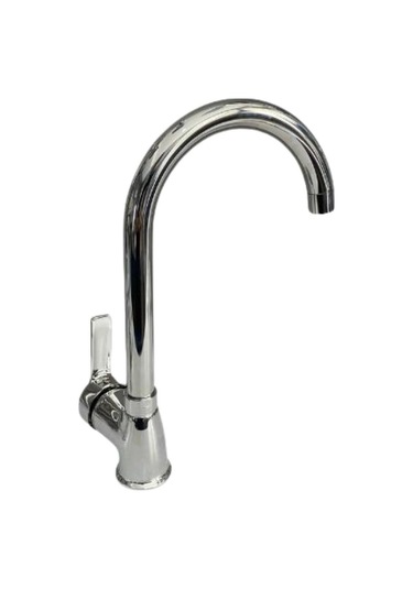 Rudi Armatür Pirinç Malzeme 360 Döner Görseli Eviye Bataryası Gümüş