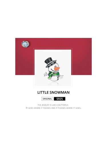 S925 Ayar Gümüş Kardan Adam Boncuk Dıy Bilezik Kolye Aksesuarları Çok Renkli