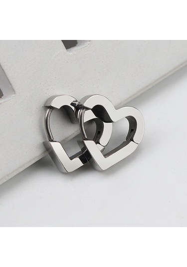 Jzcat Erkekler Ve Kadınlar İçin Geometrik Şekilli Küpeler-tgeh10 Gümüş