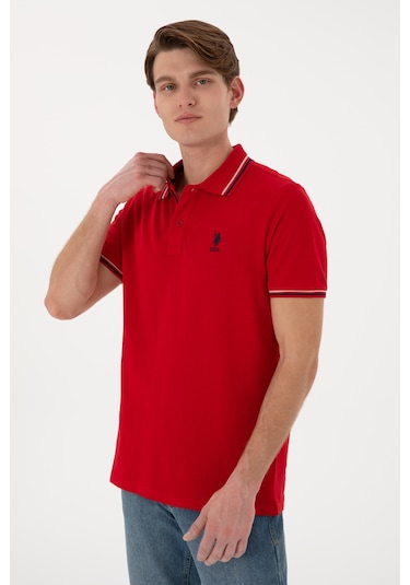 U.s. Polo Assn. Erkek Kırmızı Tişört Basic 50306011-vr030 Kırmızı