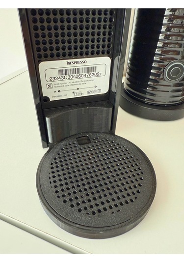 Nespresso Bardak Altlığı 10 Cm Düşük Profil Su Damlama Haznesi Siyah