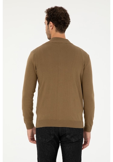 U.s. Polo Assn. Erkek Haki Hırka Triko 50293526-vr027 Haki