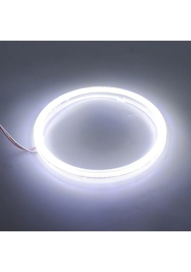 110 Mm-2 Adet Araba Cob Melek Göz Işık Led Yuvarlak Far Arabalar Motosiklet Farları Halka Diyafram Işık 12-24 V Otomoti