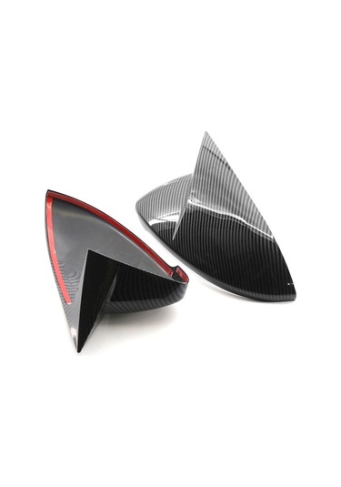 Besthome1 2014-2019 Volkswagen Golf 7 Ayna Kapakları - Parlak Siyah Yapışkan Karbon Fiber