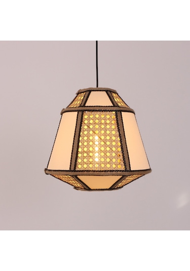 Özden 30x30 Cm Doğal Hazeran & Kumaş Avize Mix