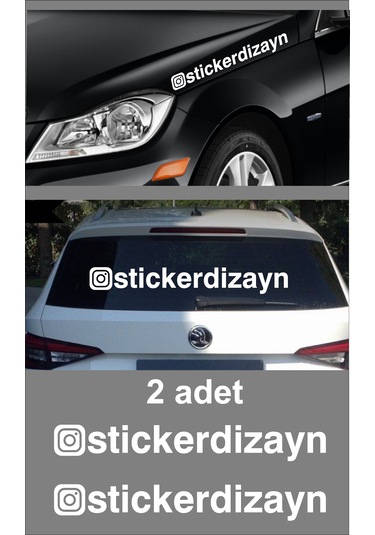 Kişiye Özel Instagram Sticker Araba Oto Motosiklet Karavan Sticker Etiket 00062 50 Cm
