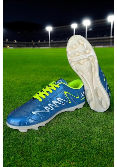 Erkek Krampon Dişli Futbol Ayakkabısı Mavi - Sarı Mavi - Sarı