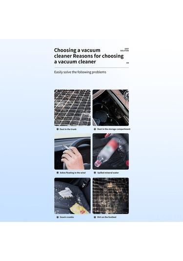 Reedark 3'ü 1 Arada Kablosuz Araç Süpürgesi - Şarj Aleti Ve El Feneri İle Güçlü Emiş