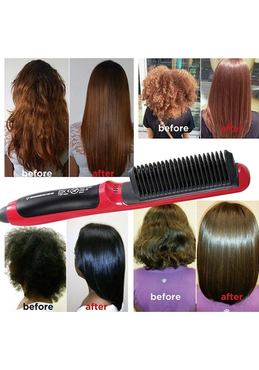 Suofeng Taşınabilir Lcd Ekranlı Isıtmalı Sakal Düzleştirici Tarak - İyon Teknolojili & Anti-statik