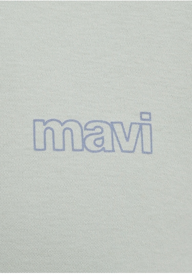 Mavi - Mavi Logo Baskılı Yeşil İnterlok Tişört 0610360-71464