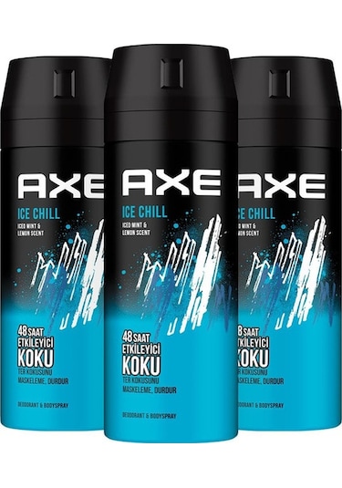 Axe Ice Chill Erkek Sprey Deodorant 3 x 150 ML