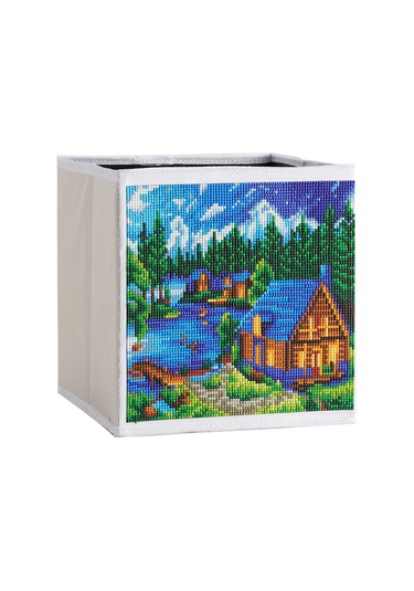 Moveevo Dıy Pano Ve El Yapımı Taş Boyama İle Katlanabilir Dekoratif Saklama Kutusu, Kristal Taşlar Ve Araç Seti İle Snh101 Çok Renkli