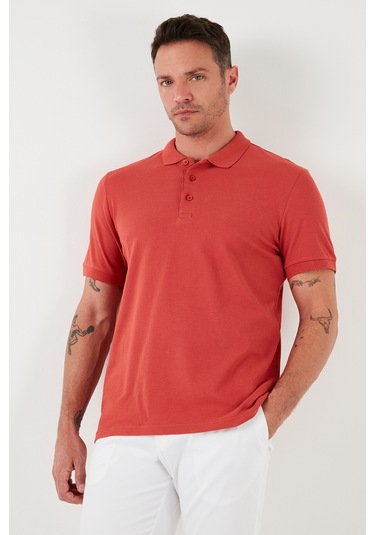 Buratti Pamuklu Regular Fit Düğmeli Erkek Polo Yaka T Shirt 5902127 Kiremit