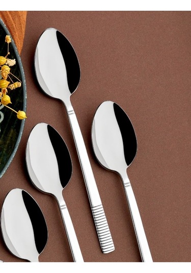 Cooker 6'lı Heybeli Paslanmaz Çelik Tatlı Kaşığı Ckr2166 Çelik