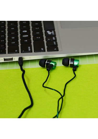 Mufunye Yeşil Reflektif Lifli Kulaklık