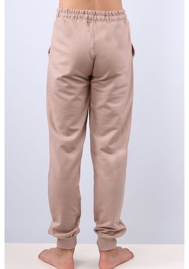 Çocuk Unisex Okul Eşofman Altı Ribanalı C8 Taba