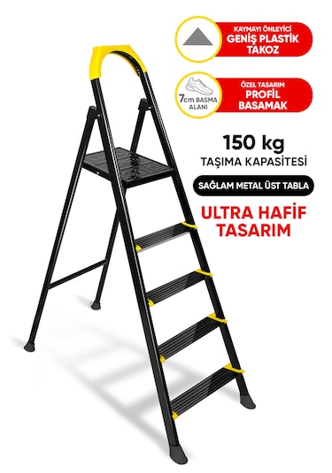 Hardy 4+1 Basamaklı Özel Tasarım Hafif Merdiven