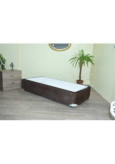 Baza TAY TÜY KAHVERENGİ Silin Kumaş Model Kapitone Metal Fırın Boya 100*200 Yatak El Yapım