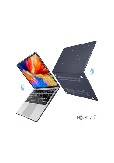 Novstrap  Macbook Pro 16 İnç M3/m3 Pro/m3 Max A2991 İle Uyumlu Parlak Simli Kılıf Sert Glitter Karışık Çok Renkli
