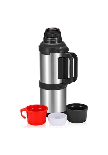 6270 Travel Pot Çelik Termos 4 Litre - Gümüş Gümüş