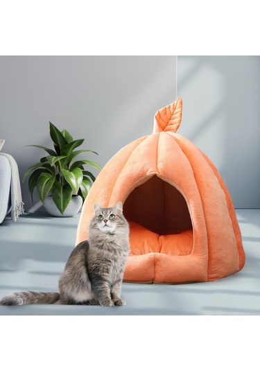 Suntek Mağara Pet Yatak Köpek Çadırı Turuncu-35x35x35cm