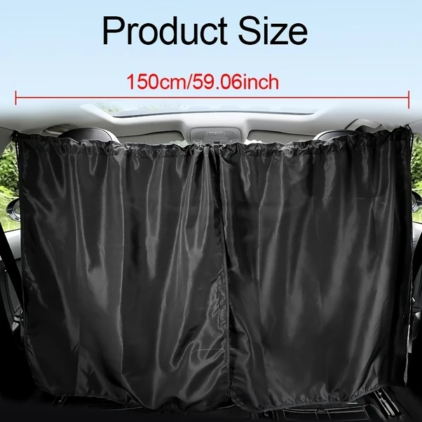 Sunshine011 Karavan Kabin Bölme Perdesi Polyester Siyahout - Standard Roof