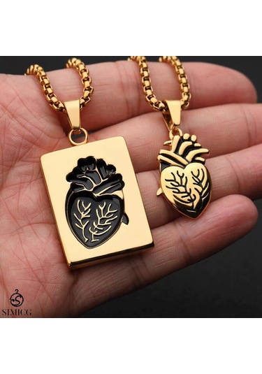 Hug Lover Alaşımlı Yağ Damlası Sevgililer Günü Hediye Kolye Çifti Altın