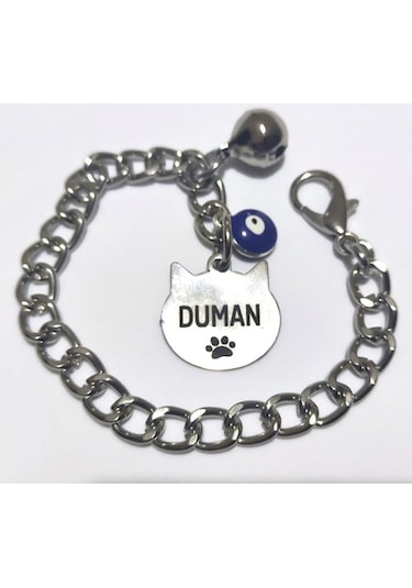 Isimli Kedi Tasması, Zincir Tasma, Kedi Kolyesi, Kedi Isimlik