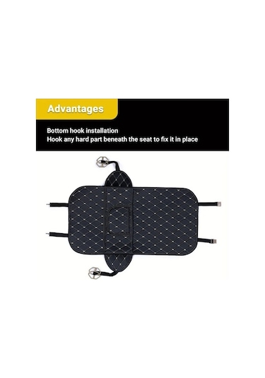 Pazly 1 Adet Kırmızı Araç Koltuğu Koruyucu Depoluklu Anti-kick Mat Lexus Gx470 2002-2009