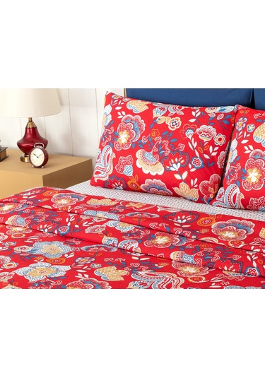 Madame Coco Kozet Tek Kişilik Baskılı Pike Takımı 1kpkts0203tek Kişilik-kırmızı