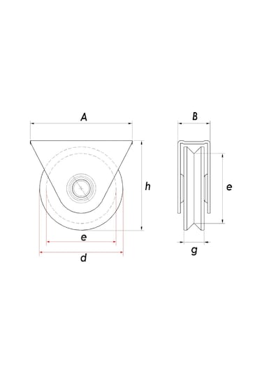 Rmt040 Sürgülü Demir Kapı İçin Tablalı Ray Makarası 40 Mm
