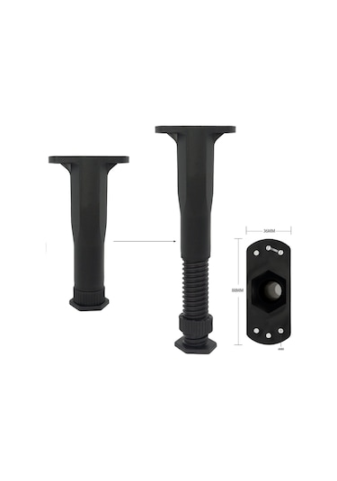 Sones 20-37cm Ayarlanabilir Yatak Altı Kiriş Destek Tutucu Geri Çekilebilir Mobilya Yükseltici Braketi