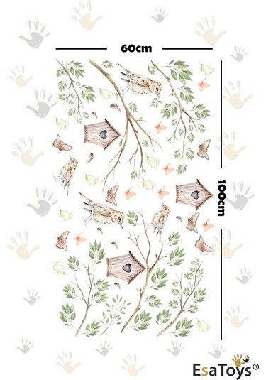 Kuş Evi Temalı Çocuk Odası Sticker Seti