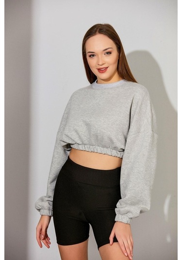 Alexandergardı Kadın Crop Sweatshirt (B22-110A01)