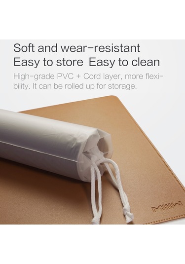 Ruicoo Mıııw Deri Mantar Masa Altlığı - Su Geçirmez, Kaymaz, Büyük Boy 900x400mm, Siyah - Ofis Ve Ev Kullanımı İçin İdeal