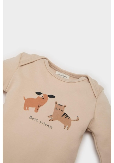 DeFacto Erkek Bebek Yenidoğan Bisiklet Yaka Baskılı Uzun Kollu Çıtçıtlı Body E6304A525SPBG287 Bej DeFacto Erkek Bebek Yenidoğan Bisiklet Yaka Baskılı Uzun Kollu Çıtçıtlı Body E6304A525SPBG287 Bej